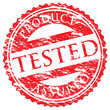 a red grunge tested stamp