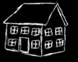 illustration maison négatif