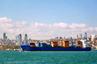 Container ship moving from Black Sea to Marmara