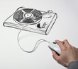souris connectée usb tourne disque