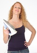 houswife with iron