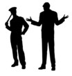 Police and suspect