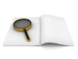 3d magnifier isolated on white. 3d magnifier isolated on white.
