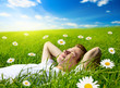 young man in flowers young man in flowers