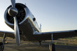 Silver Airplane at Sunrise