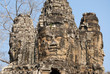 Giant stone faces of Bayon. Angkor, Cambodia