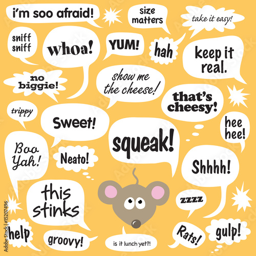 Vector: Various phrases in comic bubbles/balloons Various phrases in comic bubbles/balloons