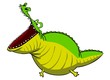happy crocodile
