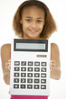 Young Girl Holding Calculator Young Girl Holding Calculator