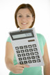 Woman Holding Calculator Woman Holding Calculator