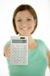 Woman Holding Calculator Woman Holding Calculator