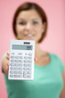 Woman Holding Calculator Woman Holding Calculator