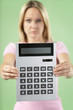 Woman Holding Calculator Woman Holding Calculator