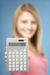 Teenage Girl Holding Calculator Teenage Girl Holding Calculator