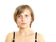 Face with lines for cosmetic surgery