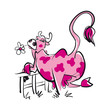 vache rose