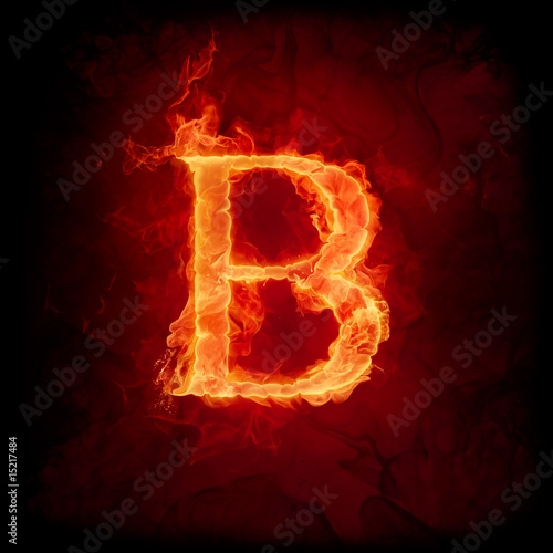 letter b. Fire letter B