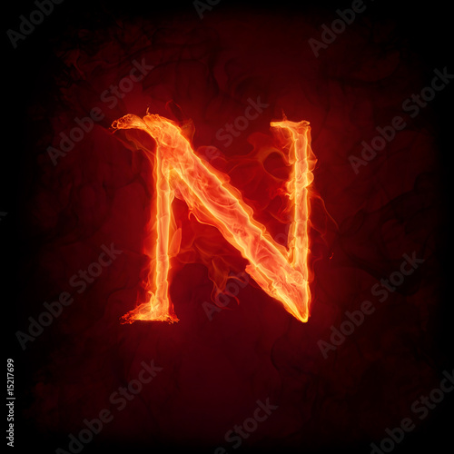 Letter N Fire