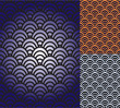 Traditional japanese ornamental pattern- seigaiha. Vector format