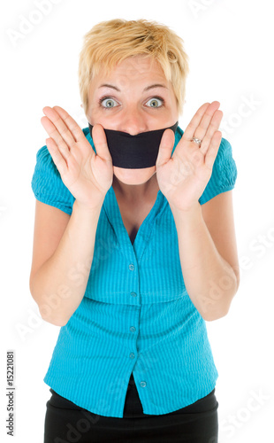 Photo: censored blond woman censored blond woman