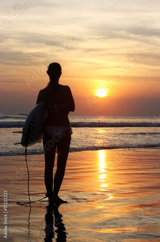 Photo: Surfing at sunset Surfing at sunset