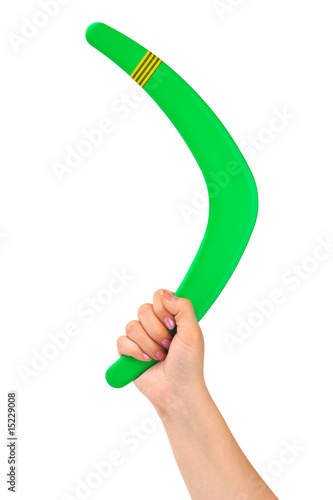 Hand with boomerang Hand with boomerang