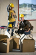 Multi-ethnic male and female construction workers