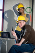 Multi-ethnic male and female construction workers