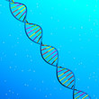 dna before blue background
