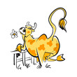 vache orange