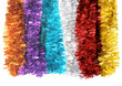 Christmas tinsel in bright colors