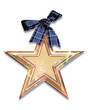 A large Christmas golden star