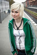 portrait of beautiful woman waiting for the train
