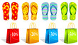 Summer shopping icons Summer shopping icons