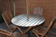 Outdoor Wooden Dining Table and Chairs