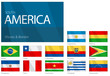 Flags of South American Countries. Waves and Borders Flags of South American Countries. Waves and Borders