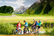 cyclists biking outdoors