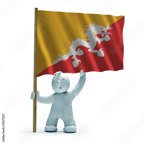 Photo: Bhutan Flagge flag Bhutan Flagge flag