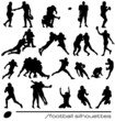 american football silhouettes