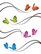 Butterflies. Elements for design. Vector illustration.