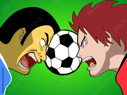 soccer player cartoon. Cartoon soccer (or football)
