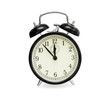 Old alarm clock on white background Old alarm clock on white background