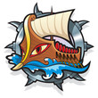 Argo, the legendary ship in Greek mythology, vector