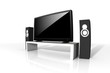 high definition television - isolated 3d illustration