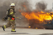 Firefighter in action Firefighter in action