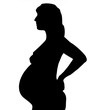 silhouette de femme enceinte silhouette de femme enceinte