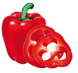 rote Paprika mit Ringen