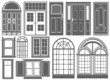door and windowm vector