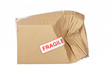 Photo: Damaged cardboard box Damaged cardboard box