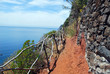 Sentier cotier typique à Madère